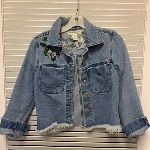 H&M Coachella Embroidered Jean Jacket 4 - Picture 2 of 12